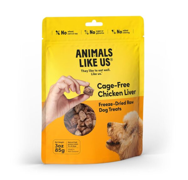 Animals Like Us Freeze Dried Cage Free Chicken Liver Dog Treats3 oz
