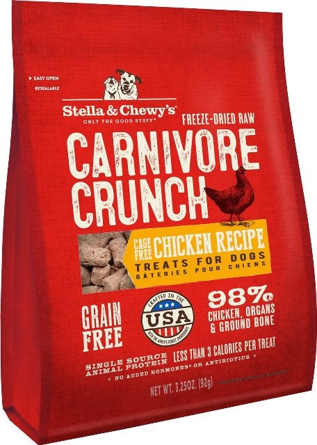 Stella & Chewy's Carnivore Crunch Cage-Free Chicken Recipe Dog Treats - 3.25 oz,treat