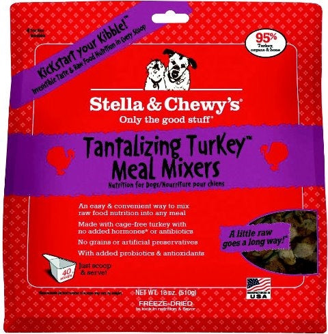 Stella & Chewy's Freeze Dried Tantalizing Turkey Meal Mixers for Dogs