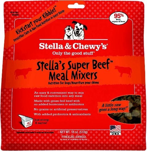 Stella & Chewy's Freeze Dried Super Beef Meal Mixers for Dogs