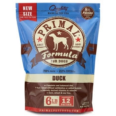 Primal Frozen Raw Canine Duck Formula Patties - 6 lbs
