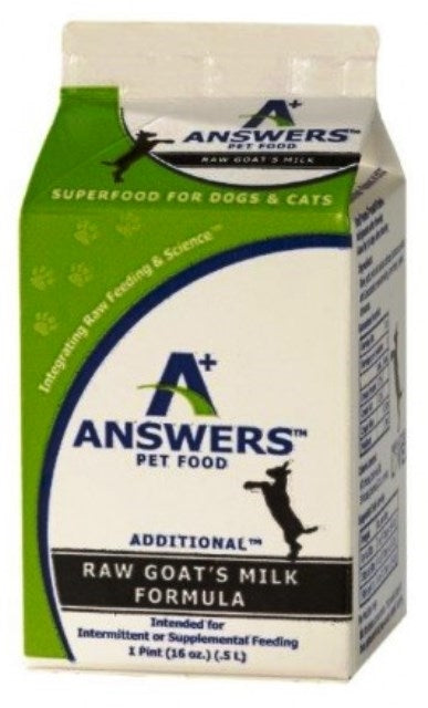 Answers Raw Frozen Goat's Milk for Dogs & Cats - 16 fl. oz.