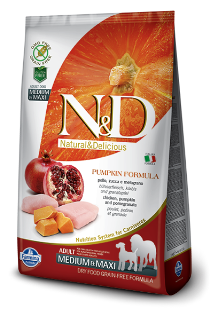 Farmina N&D Pumpkin Chicken & Pomegranate Medium & Maxi Breed Adult Dog Food
