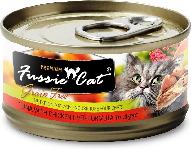 Fussie Cat Premium Grain Free Tuna with Chicken Liver - 2.82 oz.