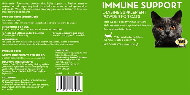 tomlyn Veterinary Sciense Immune Support for Cats - 3.5 oz.