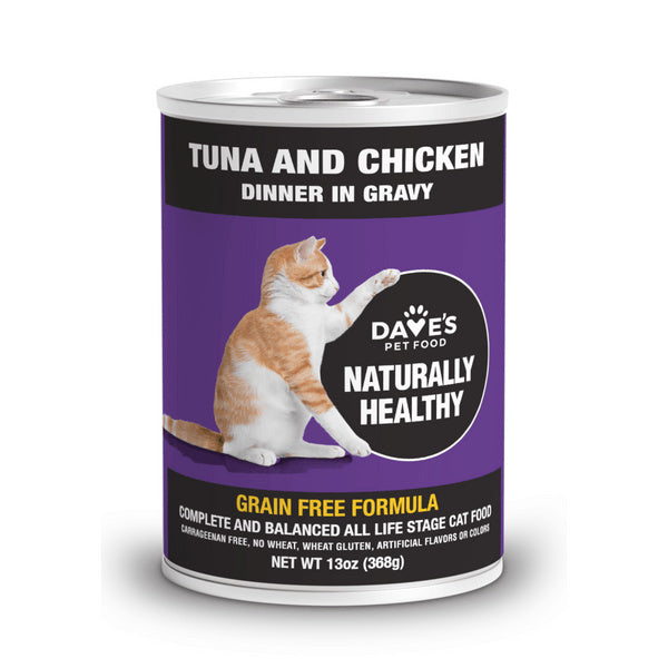 Dave's Naturally Healthy Grain Free Tuna Chicken Dinner In Gravy