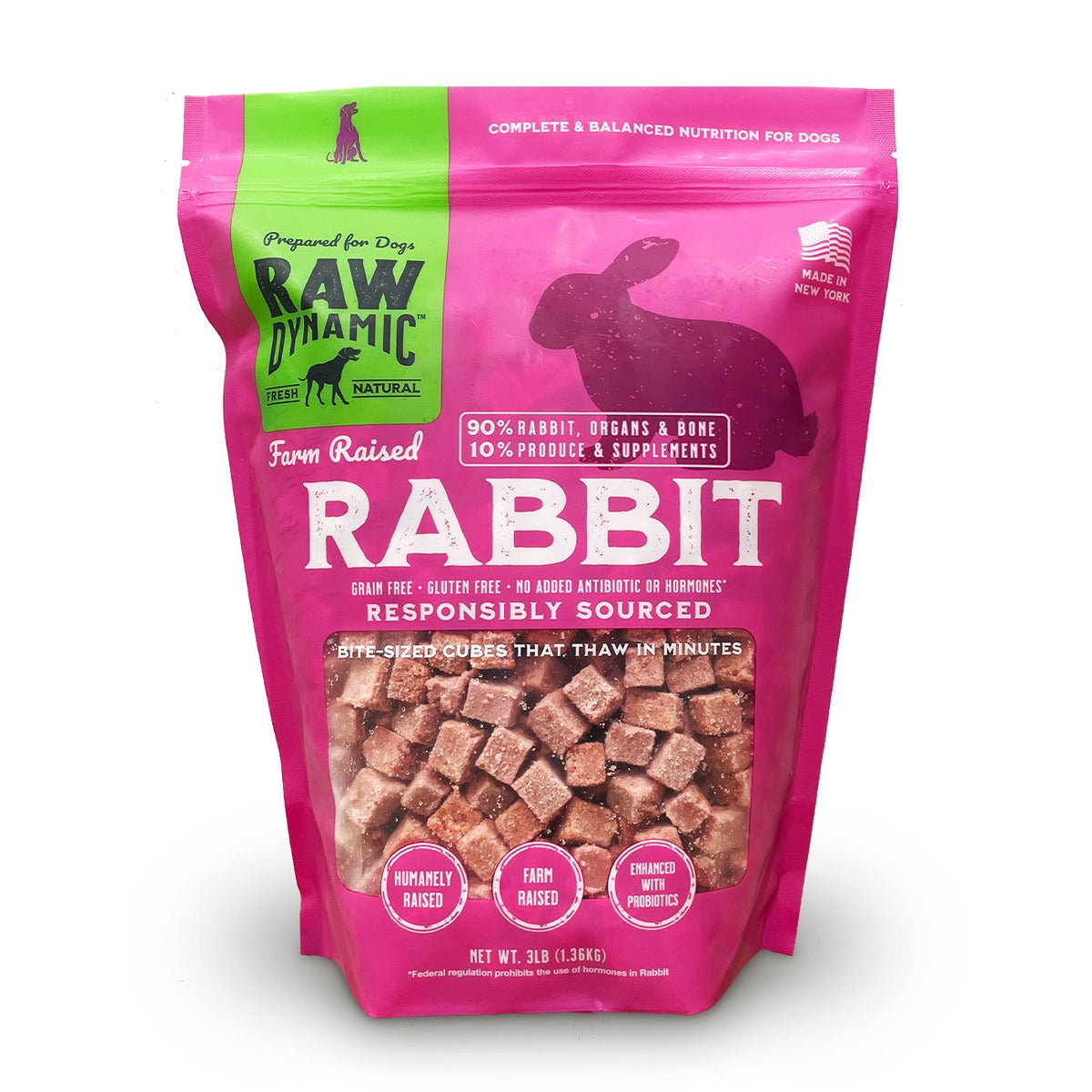 Freezed Rabbit Raw Dynamic Frozen Rabbit Formula For Dogs – Go Healthy Pet