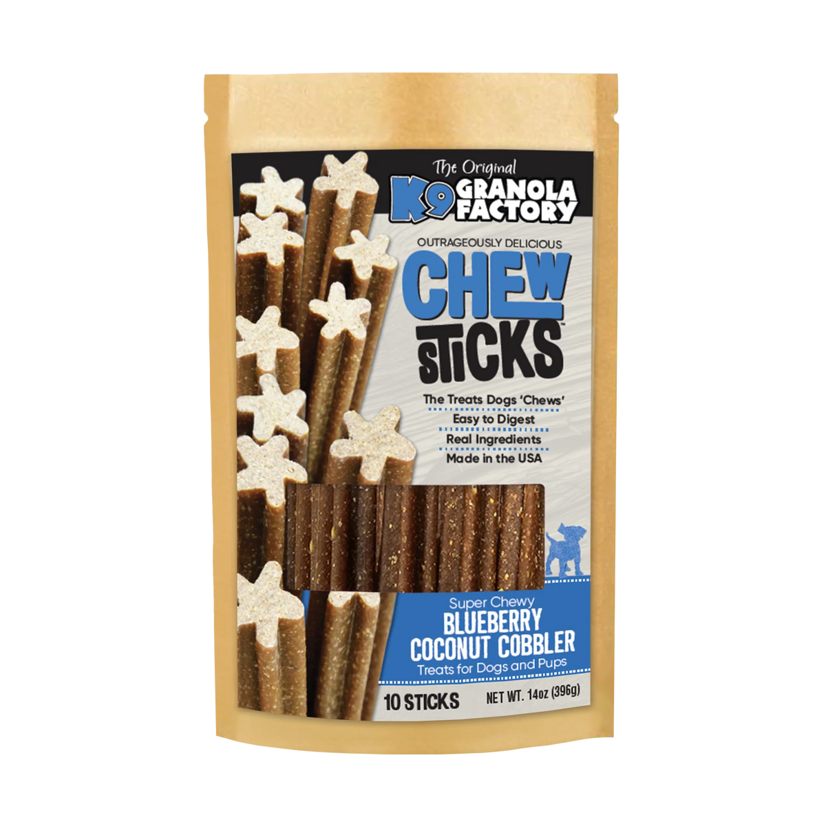 K9 Granola Factory Small Batch Blueberry Coconut Cobbler Chew Sticks D ...