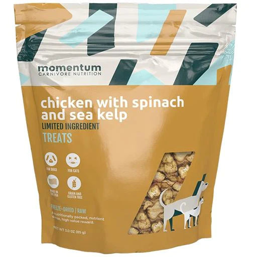 Momentum Carnivore Nutrition Freeze Dried Raw Chicken Spinach