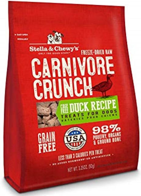 Stella & Chewy's Carnivore Crunch Cage-Free Duck Recipe Dog Treats - 3.25 oz,treat