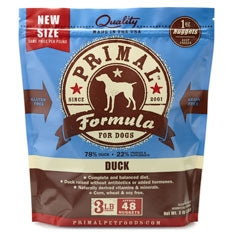 Primal Frozen Raw Canine Duck Formula Nuggets - 3 lbs