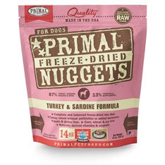 Primal Freeze Dried Nuggets Turkey & Sardine Formula Dog Food