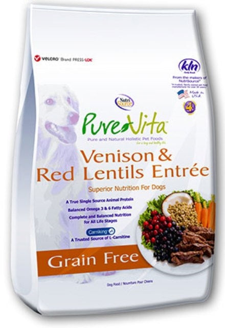 NutriSource Pure Vita Grain Free Venison & Red Lentils Dog Food