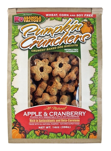 K9 Granola Factory Pumpkin Crunchers Apple & Cranberry Dog Treats - 14 oz.