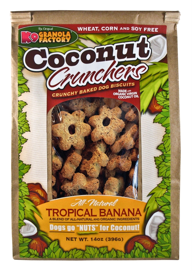 K9 Granola Factory Coconut Crunchers Tropical Banana Dog Treats - 14 oz.