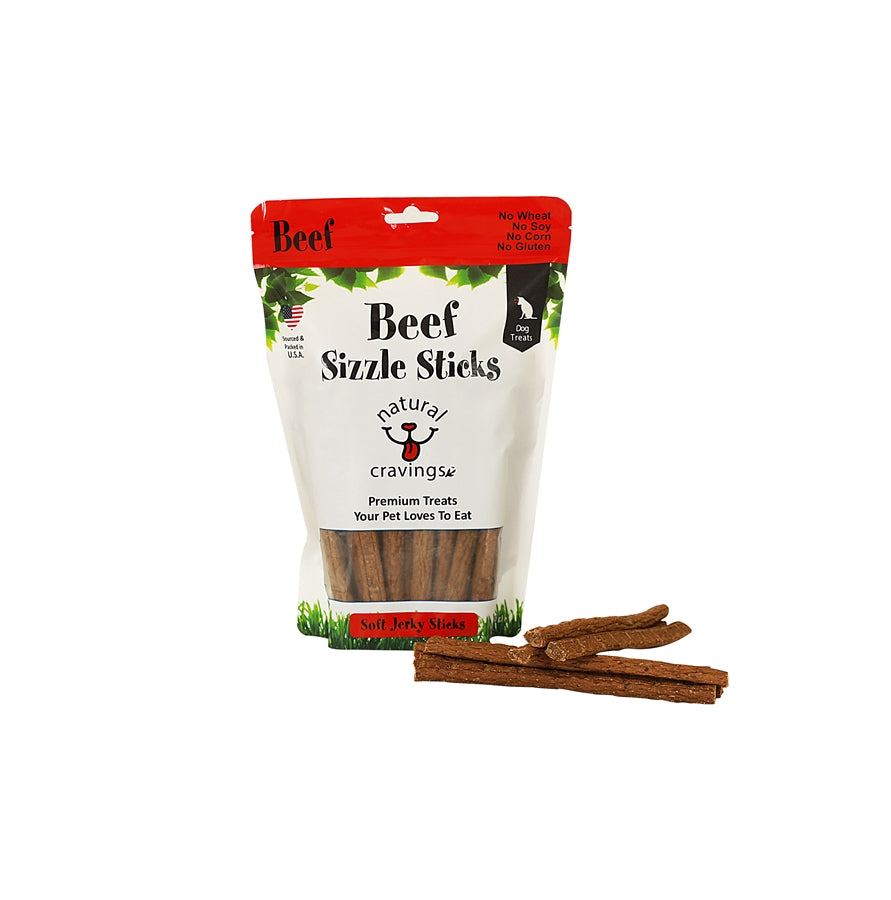 Natural Cravings Beef Sizzle Sticks Dog Treat 12 – Go