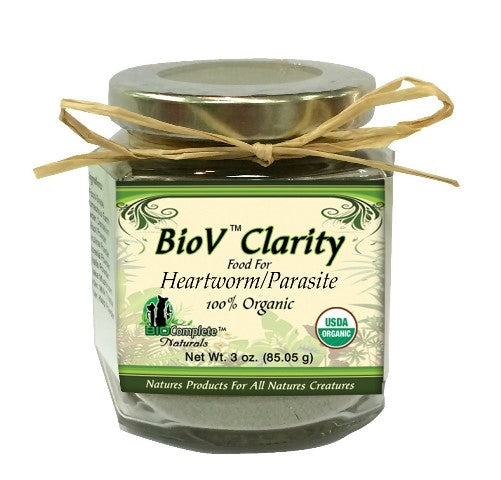 BioV Clarity Food for Heartworm Parasite 100% Organic Supplement for Dogs - 3 oz.