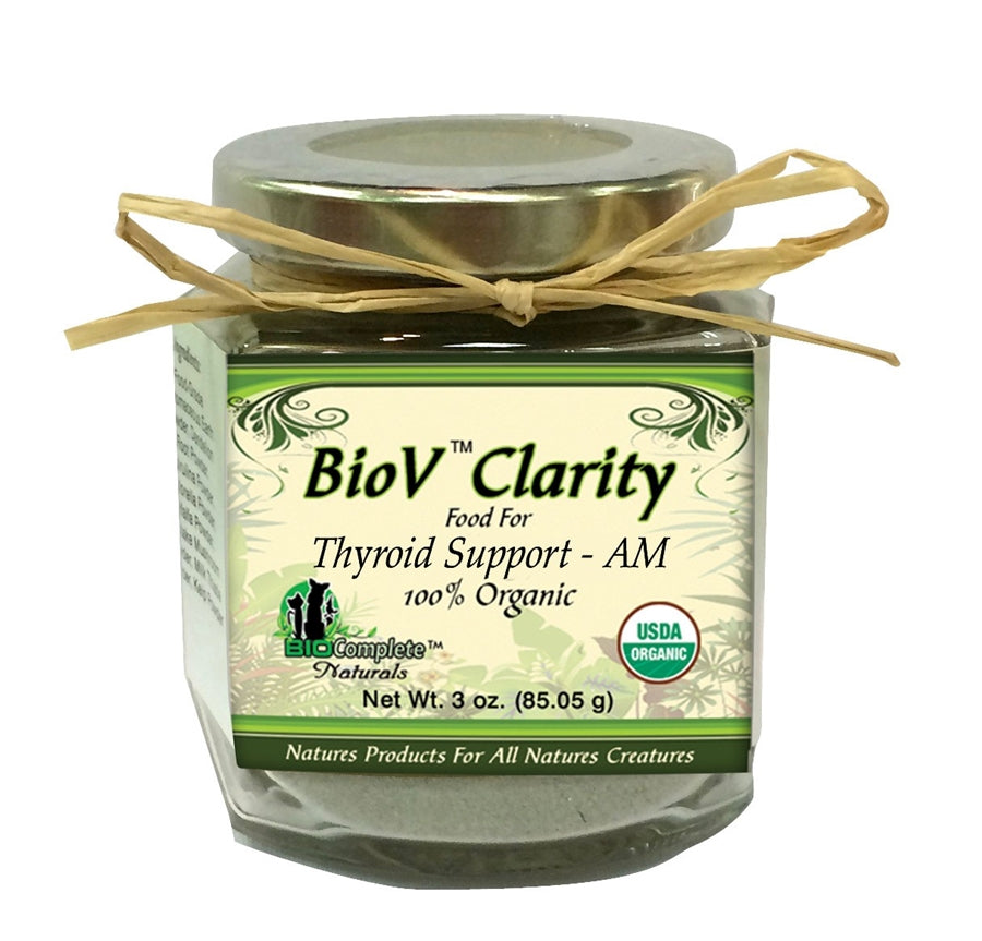 BioV Clarity Food for Thyroid Support AM 100% Organic Supplement for Dogs - 3 oz.