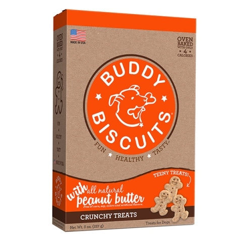 Buddy Biscuits Original Oven Baked Teeny Peanut Butter Treats for Dogs - 8 oz.