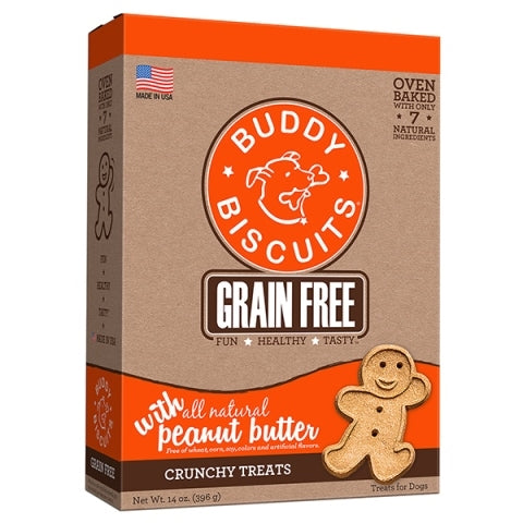 Buddy Biscuits Grain Free Peanut Butter Crunchy Treats for Dogs - 14 oz.