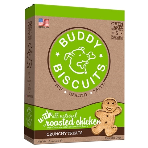 Buddy Biscuits Grain Free Roasted Chicken Crunchy Treats for Dogs - 14 oz.
