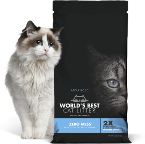 World's Best Cat Litter ZERO MESS  High-Performance Clumping Cat Litter