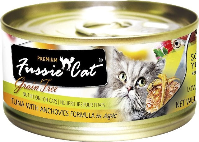 Fussie Cat Premium Grain Free Tuna with Anchovies Formula - 2.8 oz.