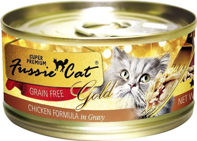 Fussie Cat Super Premium Grain Free Gold Chicken Formula in Gravy - 2.82 oz.