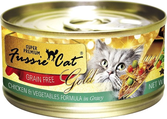 Fussie Cat Super Premium Grain Free Gold Chicken & Vegetables Formula - 2.82 oz.