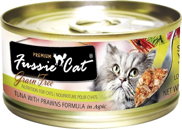 Fussie Cat Premium Grain Free Tuna with Prawns - 2.82 oz.