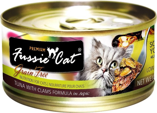 Fussie Cat Premium Grain Free Tuna with Clams - 2.82 oz.