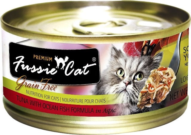 Fussie Cat Premium Grain Free Tuna with Ocean Fish - 2.82 oz.