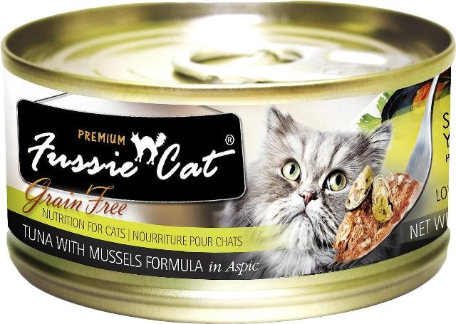 Fussie Cat Premium Grain Free Tuna with Mussels - 2.82 oz.