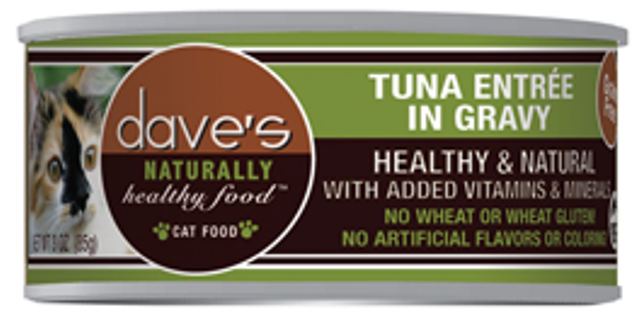 Dave's Naturally Healthy Grain Free Tuna in Gravy Cat Food - 5.5 oz.