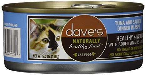 Dave's Naturally Healthy Grain Free Tuna & Salmon Dinner Cat Food - 5.5 oz.