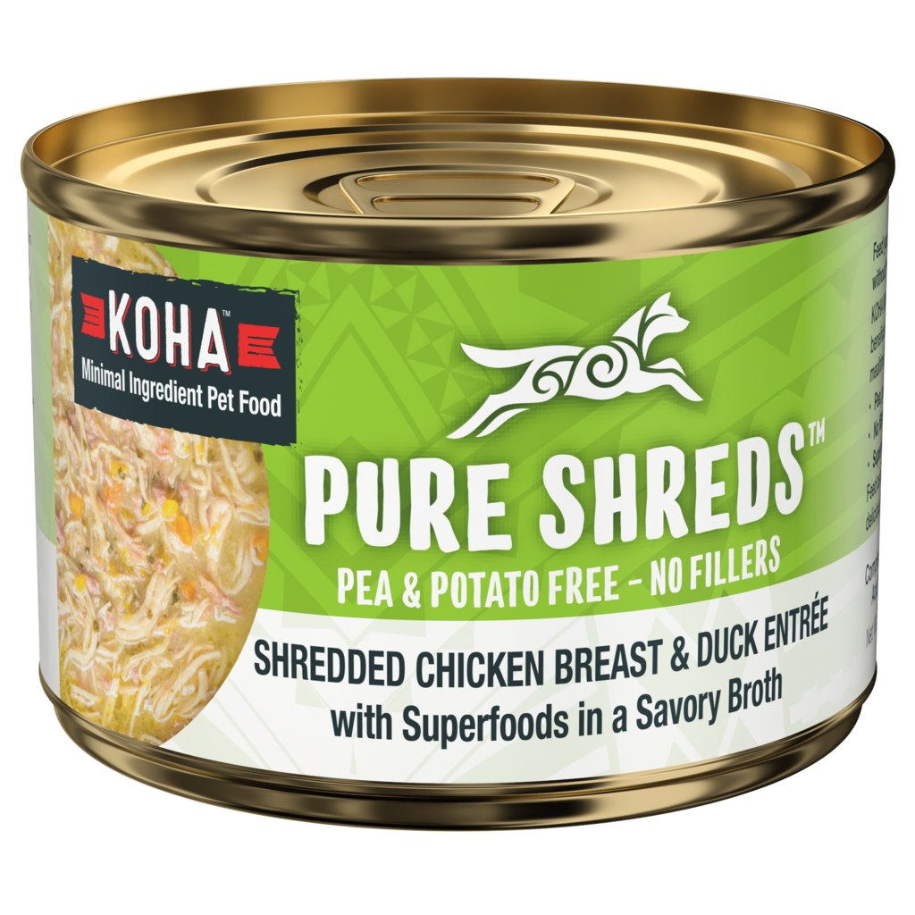 KOHA Pure Shreds Shredded Chicken Breast and Duck Entree Dog Food - 5 ...